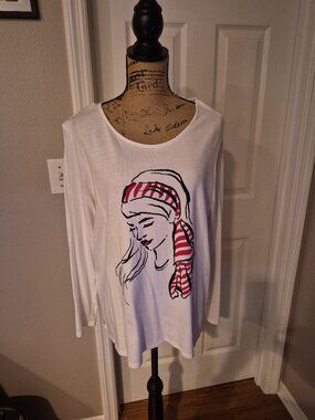 Chico's White Tee Shirt size 3 (XL)